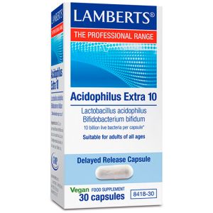 Acidophilus Extra 10 de Lamberts (30 cápsulas)