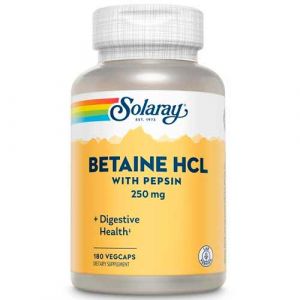 Betaina HCl con Pepsina de Solaray
