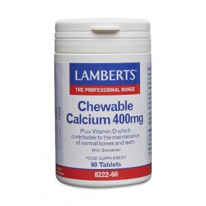 Calcio Masticable 400 mg de Lamberts