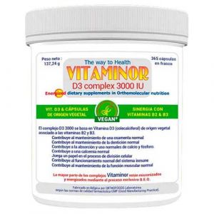 Vitamina D3 Complex 3000 UI Vitaminor - 365 cápsulas
