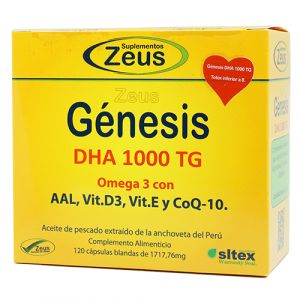 Génesis DHA 1000 TG de Suplementos Zeus (120 cápsulas)
