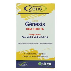 Génesis DHA 1000 TG de Suplementos Zeus (60 cápsulas)