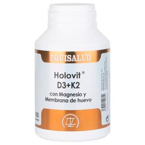 Holovit D3+K2 con Magnesio y Membrana huevo Equisalud (180 cápsulas)