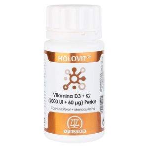 Holovit Vitamina D3 + K2 de Equisalud (50 cápsulas)