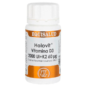 Holovit Vitamina D3 + K2 de Equisalud (50 cápsulas)