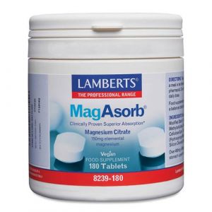 MagAsorb con Magnesio de Lamberts (180 comprimidos)