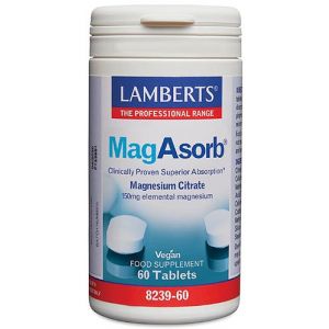 MagAsorb con Magnesio de Lamberts (60 comprimidos)