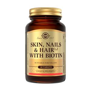 Pelo, Piel y Uñas con Biotina de Solgar (60 comprimidos)