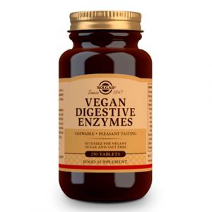 Vegan Enzimas Digestivas de Solgar (250 comprimidos)