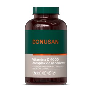 Vitamina C-1000 Complejo de Ascorbatos de Bonusan (180 comprimidos)
