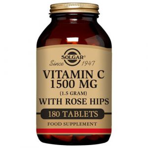 Vitamina C 1500 mg con Rose Hips de Solgar - 180 comprimidos