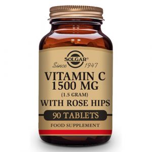 Vitamina C 1500 mg con Rose Hips de Solgar - 90 comprimidos