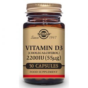 Vitamina D3 2200 UI (55 mcg) de Solgar