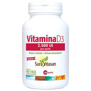 Vitamina D3 2500 UI Sura Vitasan (120 perlas)