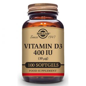 Vitamina D3 400 UI (10 mcg) de Solgar