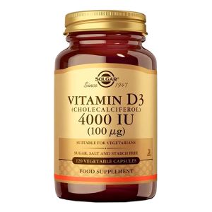 Vitamina D3 4000 UI (100 mcg) de Solgar - 120 cápsulas