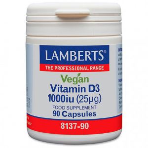 Vitamina D3 Vegana 1000 UI de Lamberts