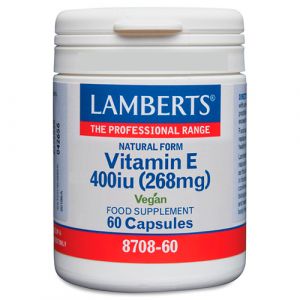 Vitamina E 400 UI de Lamberts (60 cápsulas)