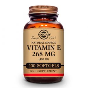 Vitamina E 268 mg (400 UI) de Solgar - 100 cápsulas blandas