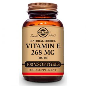 Vitamina E 268 mg (400 UI) de Solgar - 100 cápsulas vegetales