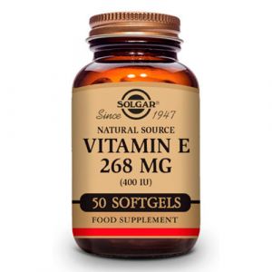 Vitamina E 268 mg (400 UI) de Solgar - 50 cápsulas blandas