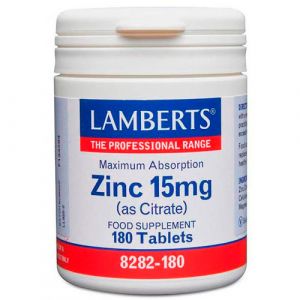 Zinc 15 mg (180 comprimidos) de Lamberts