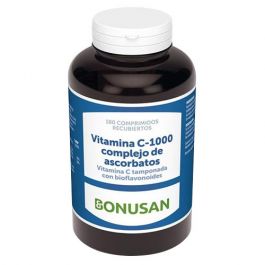 Vitamina C-1000 Complejo de Ascorbatos de Bonusan (180 comprimidos)