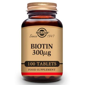 Biotina 300mcg 100 comprimidos de Solgar