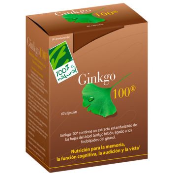 Ginkgo100 60 cápsulas de 100% Natural