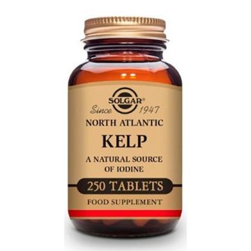 Kelp del Atlántico Norte (Yodo) 250 comprimidos de Solgar