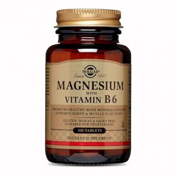 Magnesio con VItamina B6 de Solgar - 100 comprimidos