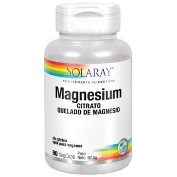 Magnesio (citrato) de Solaray - 90 cápsulas vegetales