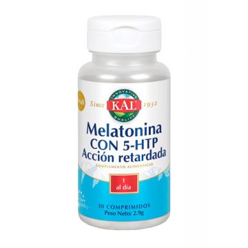 Melatonina con 5-HTP de KAL - 30 comprimidos de acción retardada