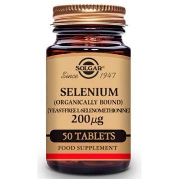 Selenio sin Levadura 200 mcg de Solgar - 50 comprimidos