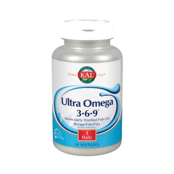 Ultra Omega 3-6-9 de KAL - 50 cápsulas