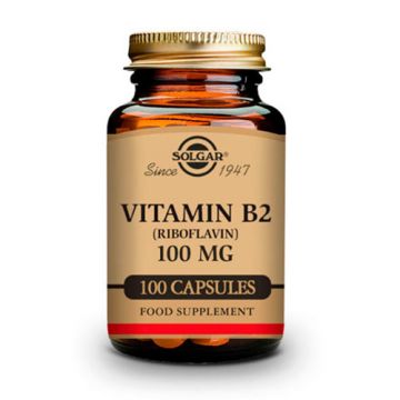 Vitamina B2 100 mg (riboflavina) de Solgar