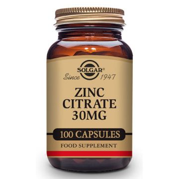 Zinc Citrato 30 mg de Solgar
